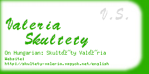 valeria skultety business card